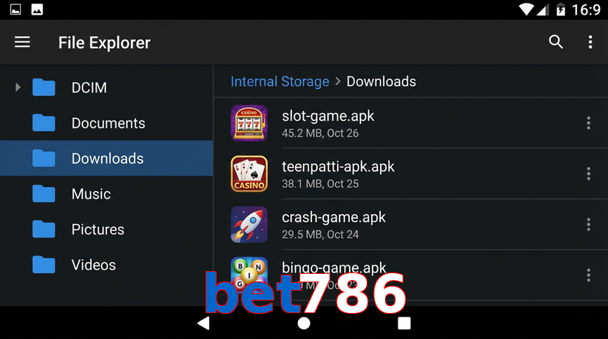 Main screen of Bet786 gameapk page for PK players
