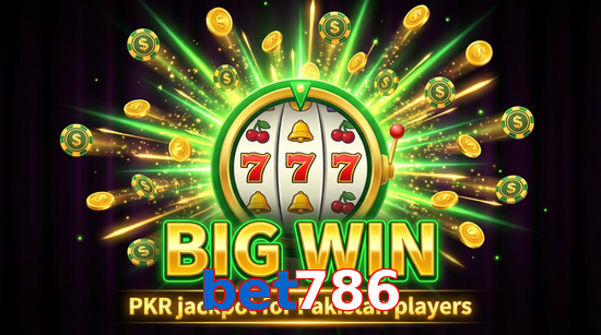 Big win animation on Bet786 slot game